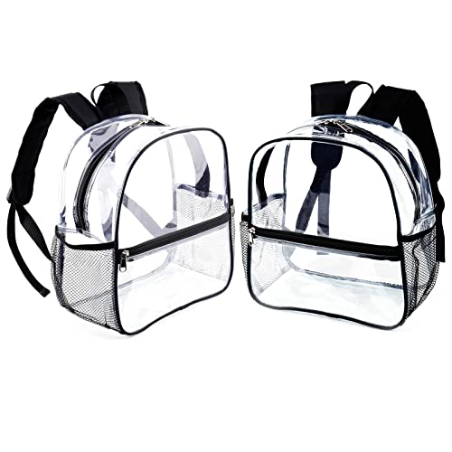 Fomaris Small Clear Backpack 12x12x6 - Perfect for Stadium Events