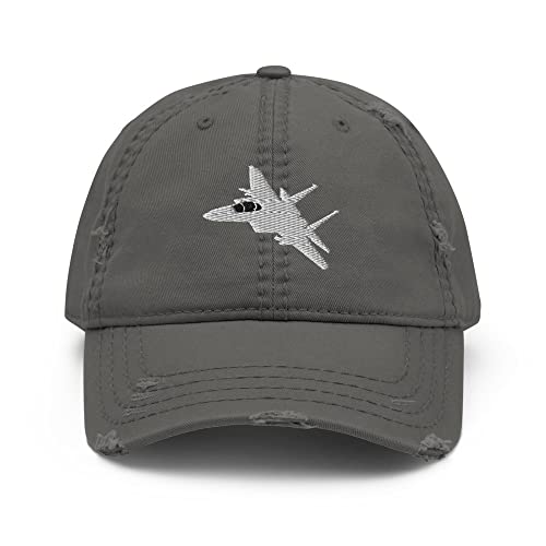 Embroidered Distressed Dad Hat - Aviation Enthusiast's Perfect Accessory