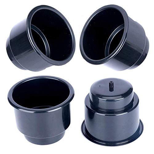 Amarine Made Black Recessed Cup Drink Can Holder