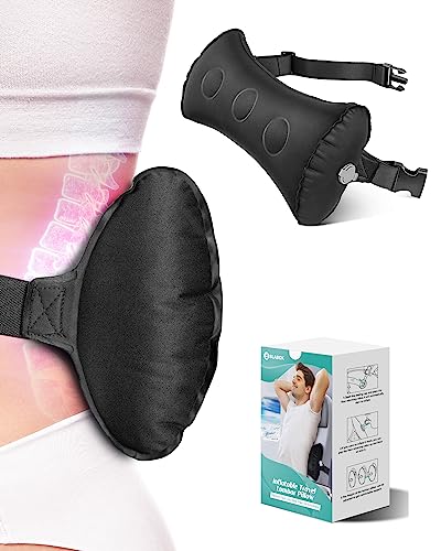 BLABOK Lumbar Support Pillow for Traveling with Inflatable Pillow