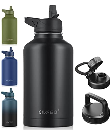 CIVAGO 64 oz Water Bottle With Straw