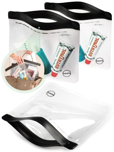 TSA Approved Clear Toiletry Bag - Ogato 3pcs