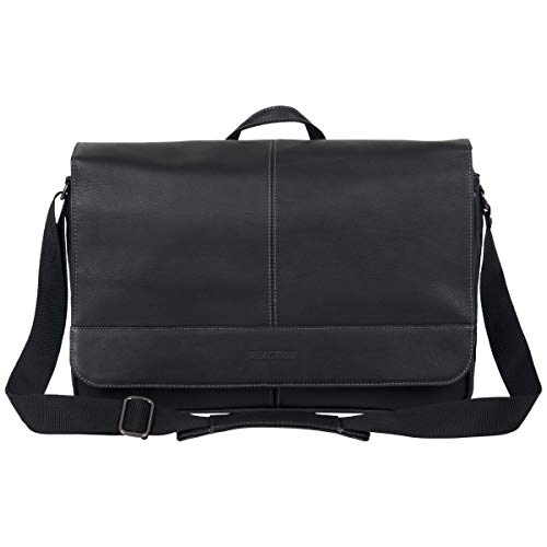 Kenneth Cole REACTION Shoulder Satchel Colombian Leather Travel Briefcase