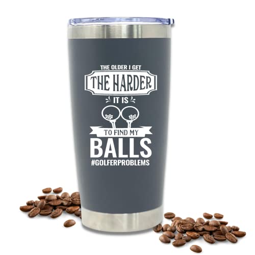 Golf Water Bottle Mug Tumbler Coffee Mugs - Funny Golf Gift for Golfer