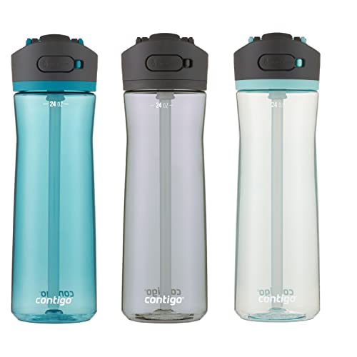 Contigo Kids Water Bottle with Straw - 2 Pack 14 oz - Kids Water Bottles  with Autospout Technology Spill Proof Easy-Clean Lid Design Ages 3 Plus Dishwasher  Safe Cosmos & Gummy Sharks