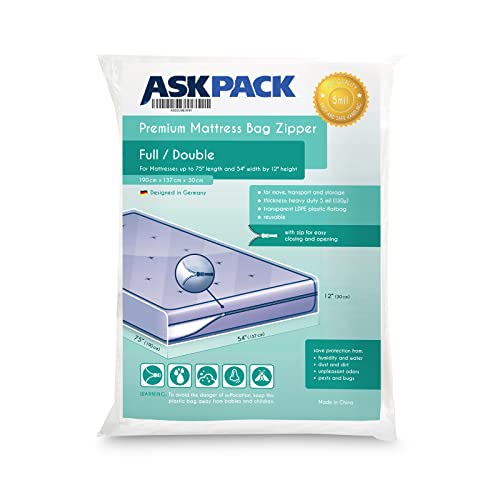 Extra Thick Mattress Bag for Moving & Storage - Tear Resistant and Waterproof