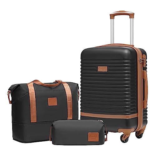 Coolife 3 Piece Luggage Set