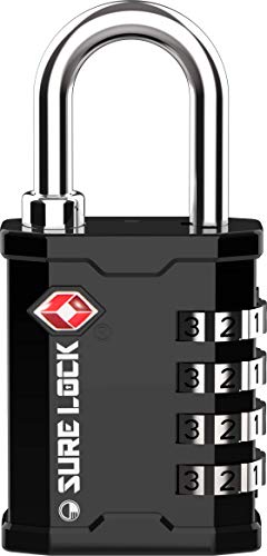 SURE LOCK TSA Combo Luggage Padlock for Traveling