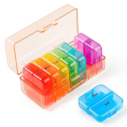 Compact and Portable Daviky 7 Day Pill Organizer