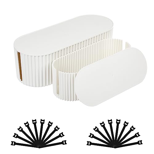 FABROK Cable Management Box with Cable Ties