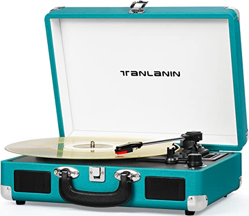 Portable Vinyl Record Player with Speakers