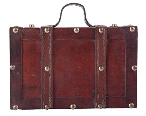 Old-Fashioned Small Suitcase/Decorative Box with Straps