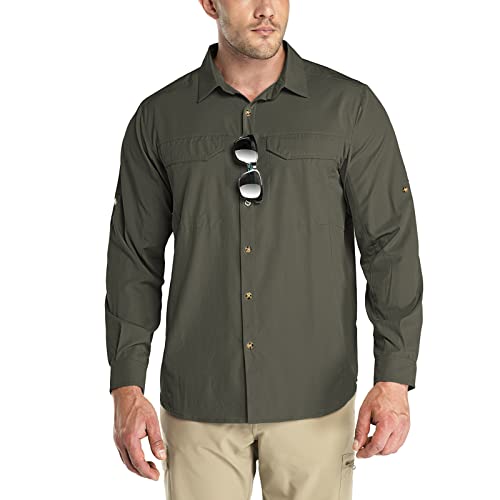 Outdoor Ventures Men's UV Sun Protection Hiking Shirt Outdoor Ventures Men's UV Sun Protection Hiking Shirt
