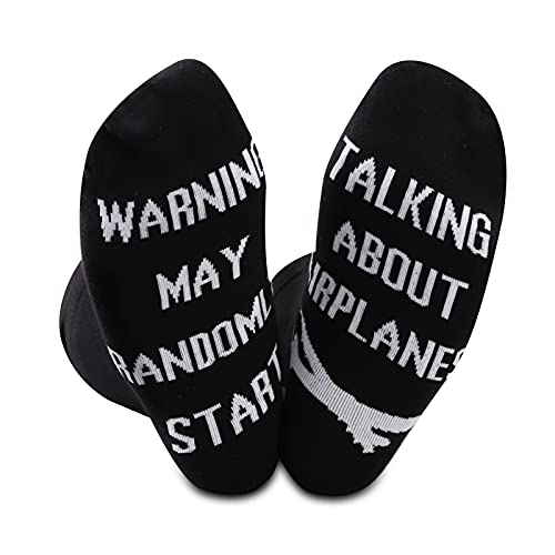 Funny Airplane Pilot Talking Socks