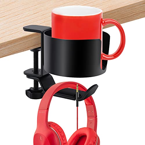 Headphone Hanger with Cup Holder