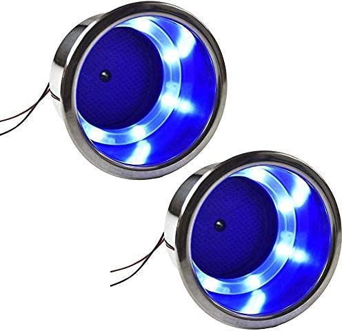 Blue LED Cup Drink Holder - 2 Pack Stainless Steel, Waterproof