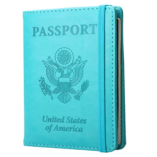 Passport Holder Women, Turquoise