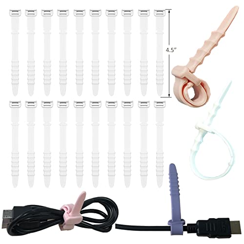Silicone Zip Ties, Reusable Cable Ties for Wire Management