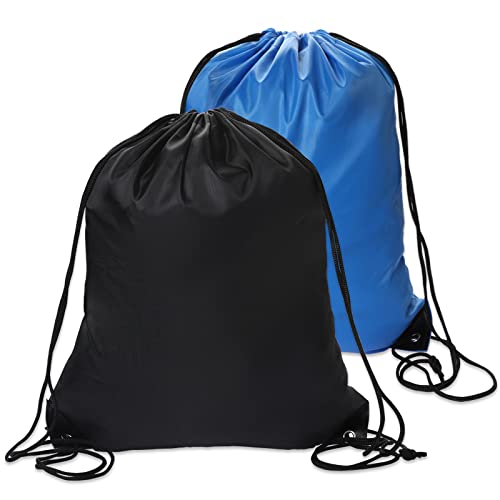Black Drawstring Gym Bag for Sports and Travel