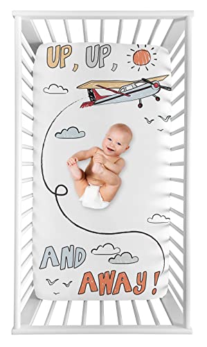 Vintage Airplane Boy Fitted Crib Sheet