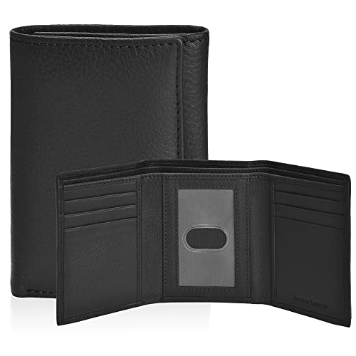 Real Leather Wallet For Men - RFID Slim Trifold Wallets