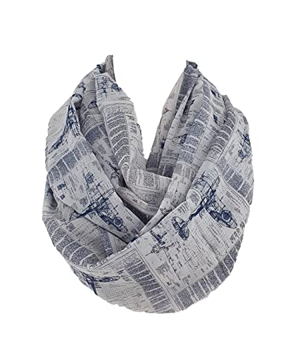 Etwoa Airplane Themed Infinity Scarf