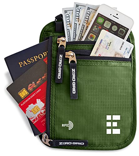 Secure and Stylish Travel Neck Wallet with RFID Blocking
