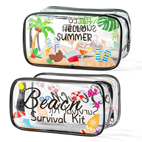 Beach Survival Kit Clear Cosmetic Bag