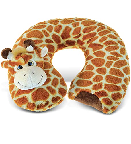 DolliBu Giraffe Plush Neck Pillow - Travel Buddy for Kids & Adults