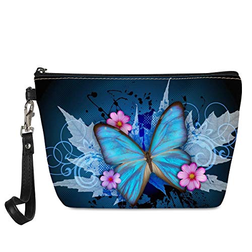 Mumeson Blue Butterfly Makeup Bag