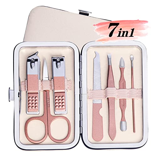 Compact Travel Manicure Set for Men and Women - Pink
