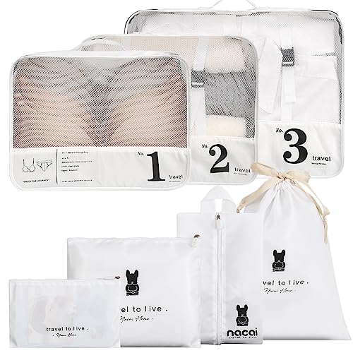 Veki 7 Set Packing Cubes for Travel