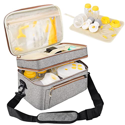 Wearable Breast Pump Bag with Adjustable Velcro - Momcozy, Medela, Lansinoh, Elvie, Willow