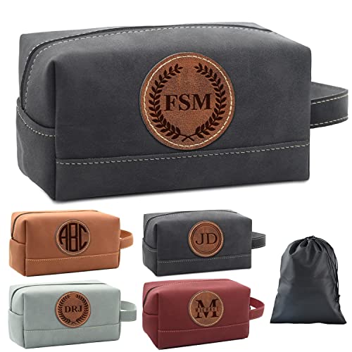 Custom Leather Dopp Kit for Men