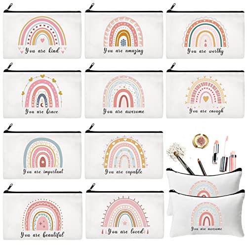 Colorful Rainbow Makeup Bags - 20 Pieces Set