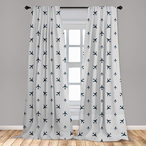 Ambesonne Airplane Window Curtains