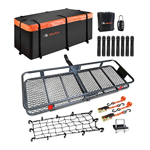 MeeFar Folding Hitch Mount Cargo Carrier Basket