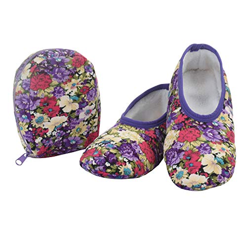 Snoozies Skinnies Slipper Socks & Travel Pouch