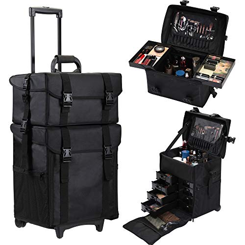 JAXPETY Pro 2 in 1 Trolley Cosmetic Case
