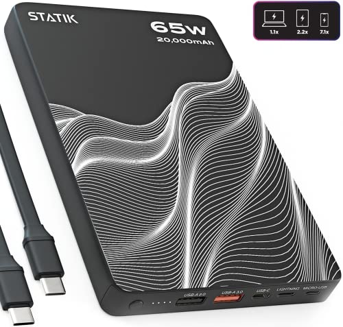 Statik 65W Laptop Power Bank - Fast Charging & Slim