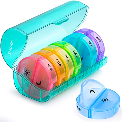 Sukuos Weekly Pill Organizer