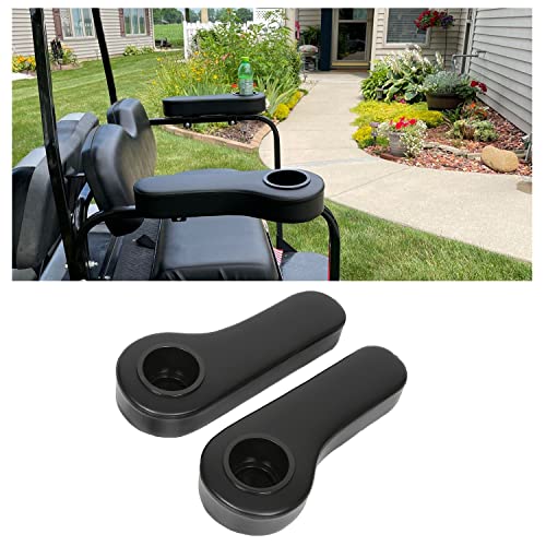 Universal Golf Cart Rear Seat Arm Rest with Cup Drink Holders