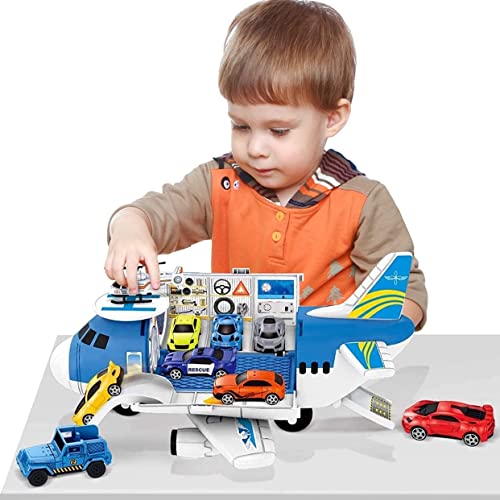 Take Apart Cargo Plane Toy with Cars and Helicopter