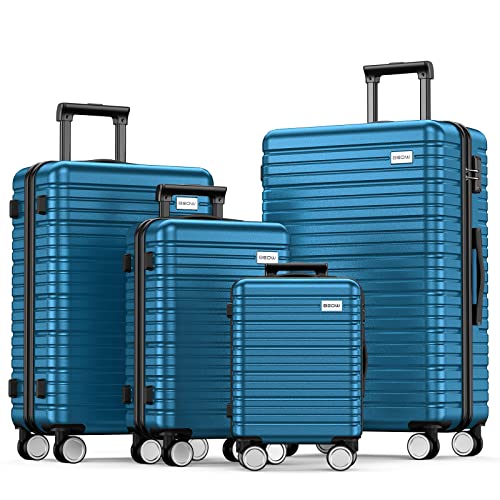 BEOW 4pc Luggage Set with Wheels and TSA Lock