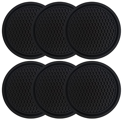 Car Cup Holder Coaster, 6 Pack - Anti Slip Cup Holder Insert Coaster