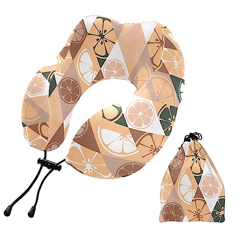 KOPIRIT Citrus Fruits Orange Travel Neck Pillow