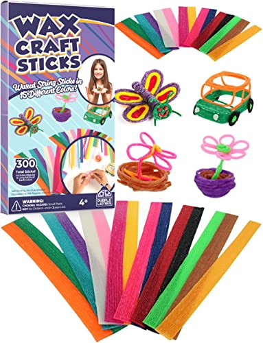 Colorful Wax Craft Sticks for Kids: 15 Colors, 2 Lengths Colorful Wax Craft Sticks for Kids: 15 Colors, 2 Lengths