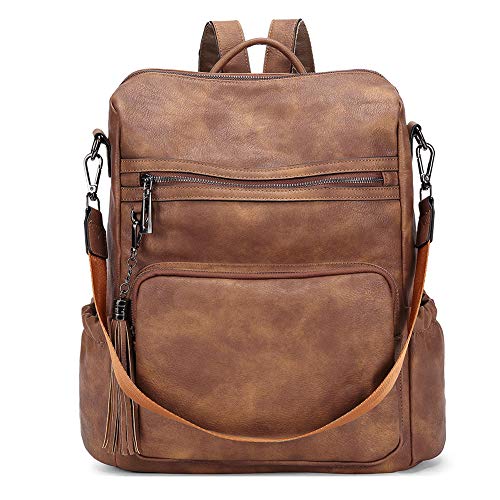 CLUCI Fashion Leather Backpack Purse
