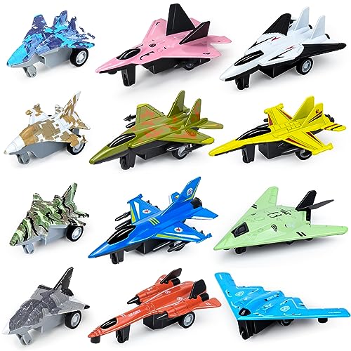 Diecast Fighter Jet Toy Airplanes for Boys Age 3 4-7 Years