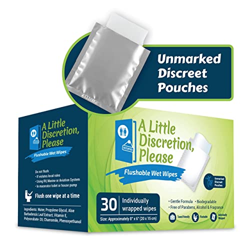Individually Wrapped Flushable Wipes For Adults